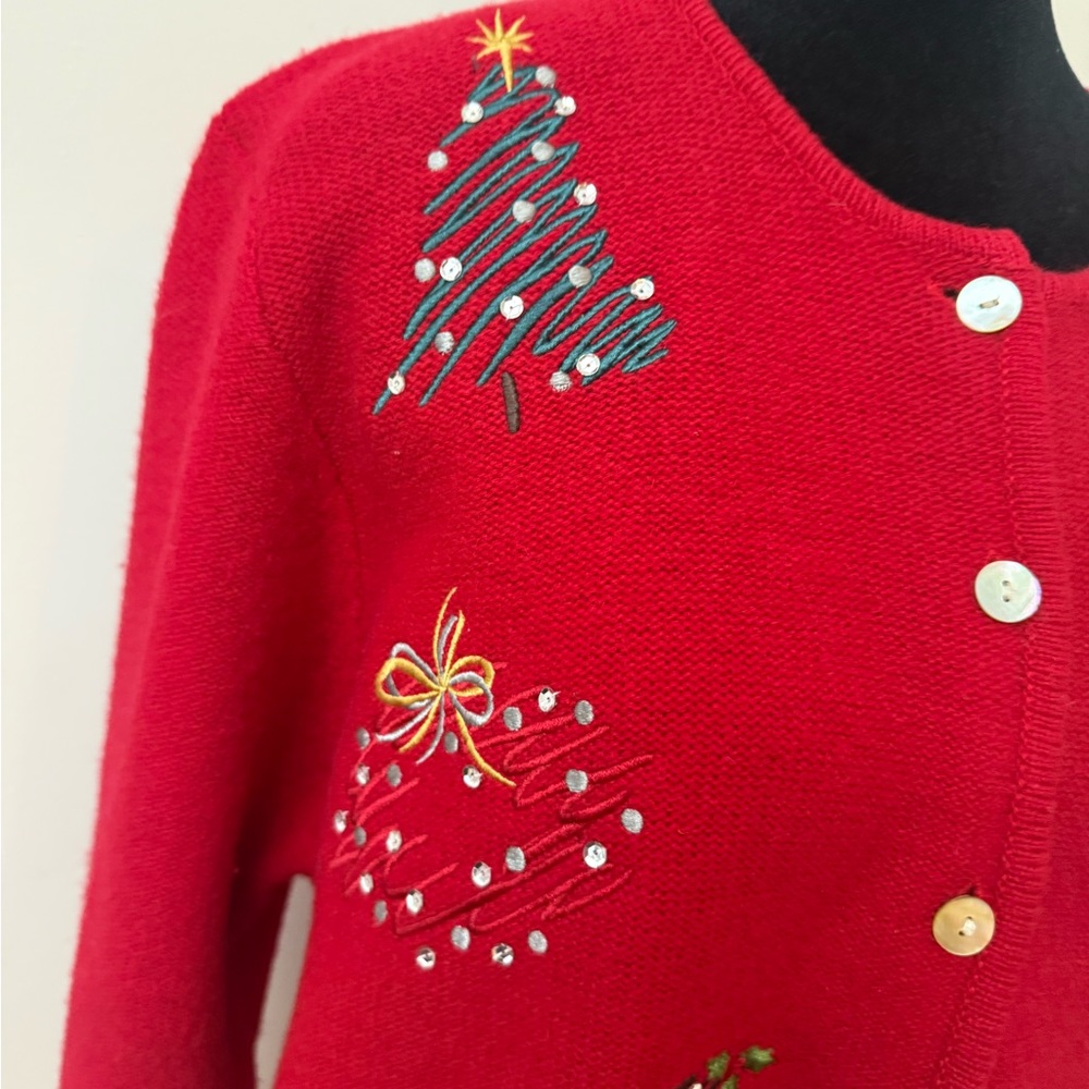 Baxter & Wells vintage Christmas cardigan. Large - Picture 3 of 4